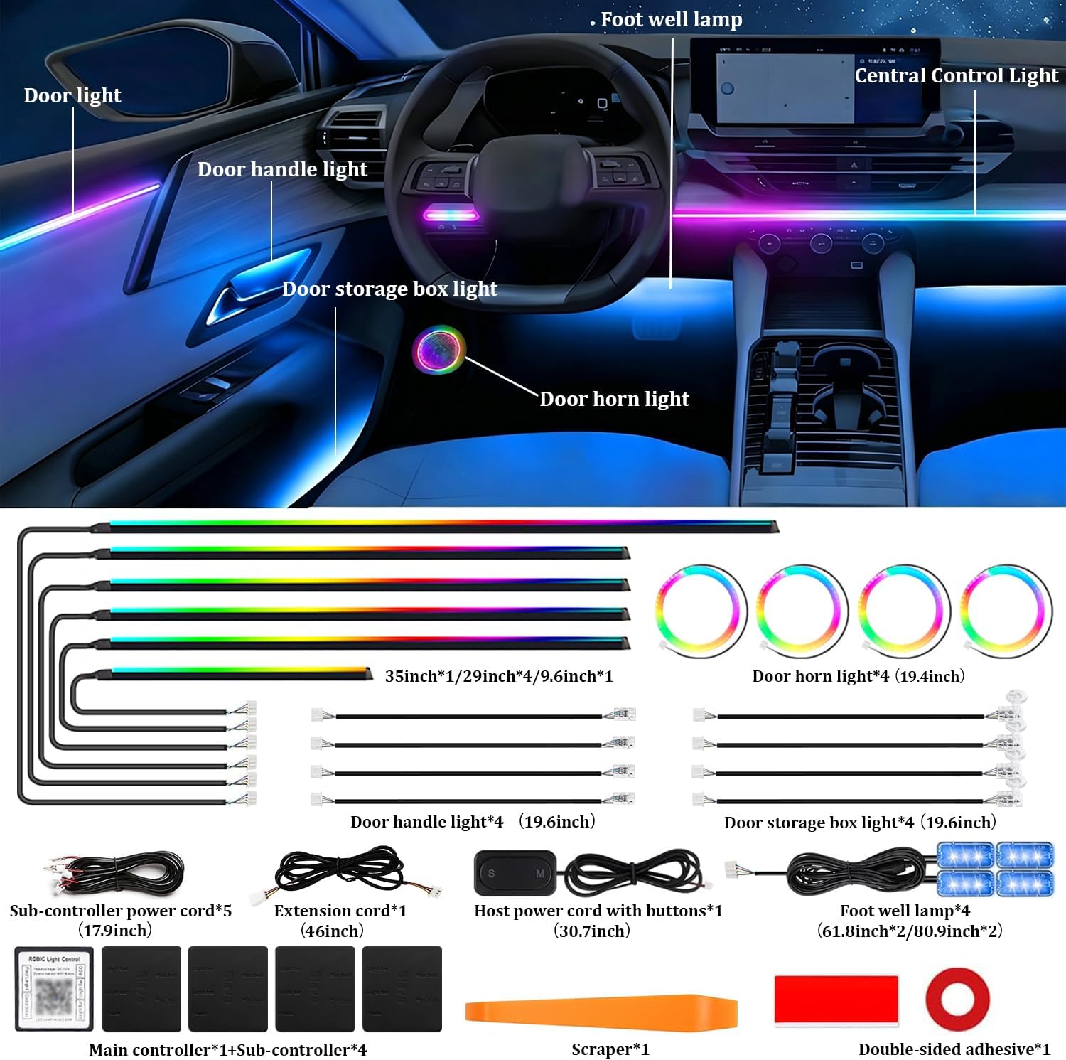 Kit Ambient Light Universale - Car Detailing LP