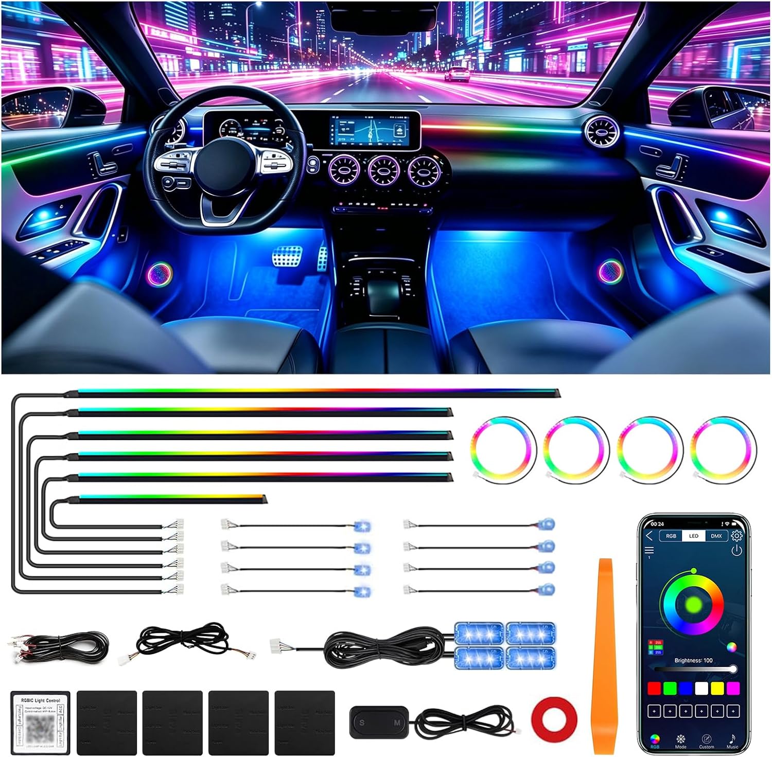 Kit Ambient Light Universale - Car Detailing LP